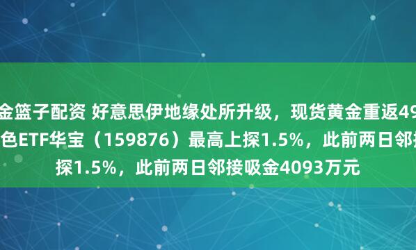 金篮子配资 好意思伊地缘处所升级，现货黄金重返4900好意思元！有色ETF华宝（159876）最高上探1.5%，此前两日邻接吸金4093万元