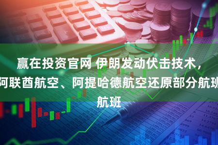 赢在投资官网 伊朗发动伏击技术，阿联酋航空、阿提哈德航空还原部分航班