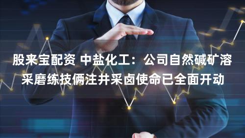 股来宝配资 中盐化工:公司自然碱矿溶采磨练技俩注井采卤使命已全面开动