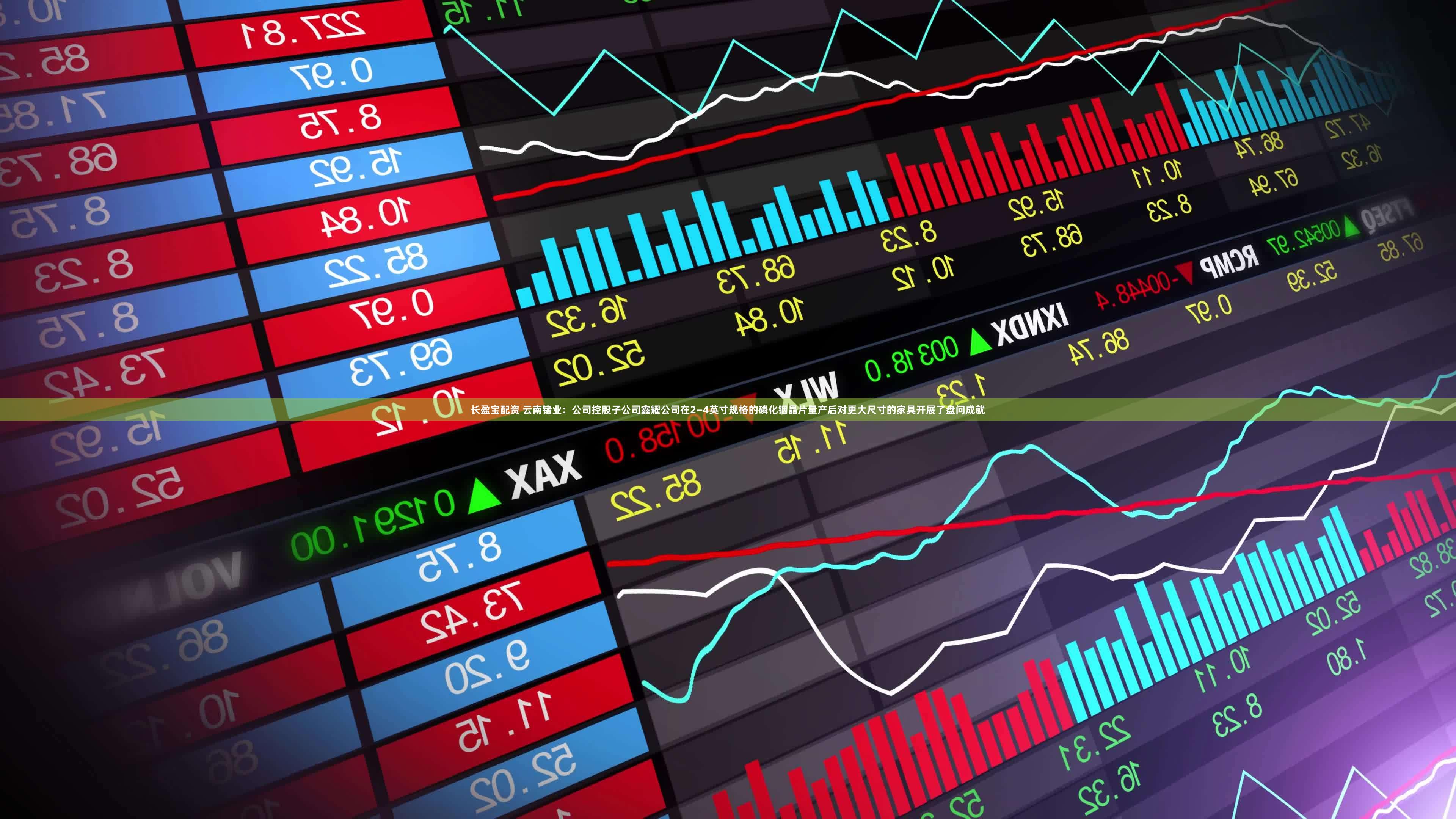 长盈宝配资 云南锗业：公司控股子公司鑫耀公司在2—4英寸规格的磷化铟晶片量产后对更大尺寸的家具开展了盘问成就