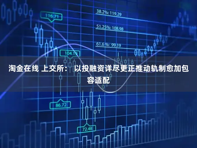 淘金在线 上交所： 以投融资详尽更正推动轨制愈加包容适配