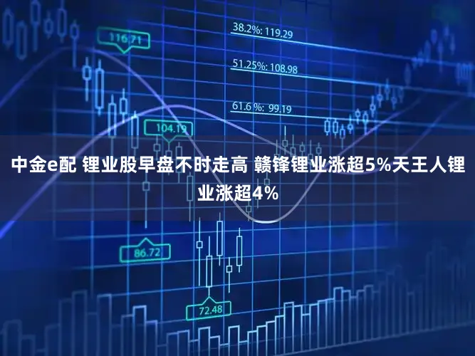 中金e配 锂业股早盘不时走高 赣锋锂业涨超5%天王人锂业涨超4%