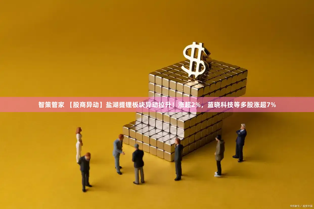 智策管家 【股商异动】盐湖提锂板块异动拉升！涨超2%，蓝晓科技等多股涨超7%